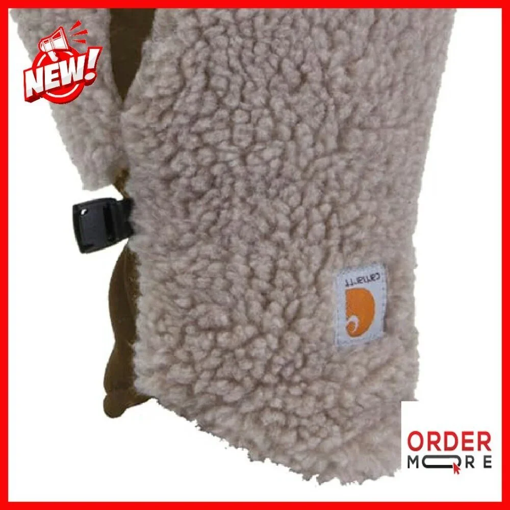 Women's Sherpa Mittens, Pre-Curved Construction, Pull-On Style